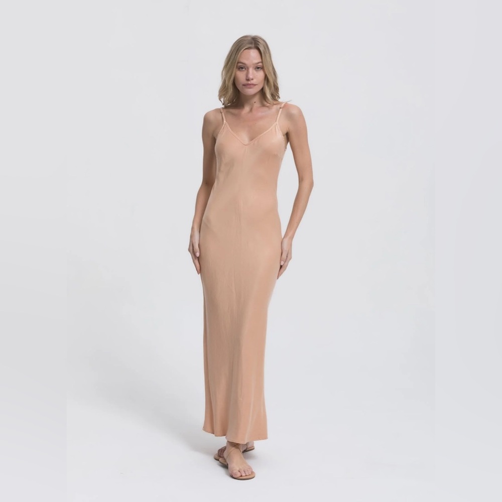 CALI by Cali Dreaming Jones Slip Dress in fawn